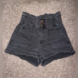 KanCan High-Waisted Black Denim Shorts